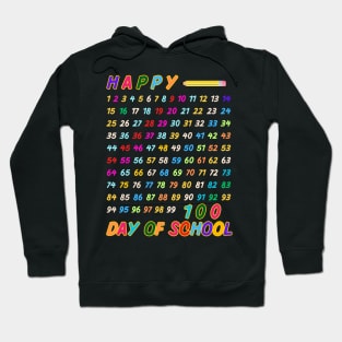 100th day of school teacher kids 100 days math numbers Hoodie